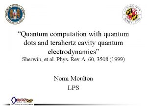 Quantum computation with quantum dots and terahertz cavity