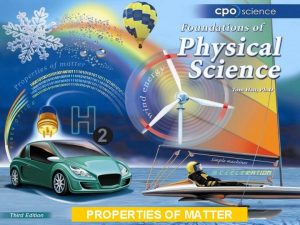 PROPERTIES OF MATTER Chapter Twelve Properties of Matter