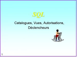 SQL Catalogues Vues Autorisations Dclencheurs 1 SQL catalogues