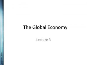 The Global Economy Muhammad Waqas Lecture 3 Recap