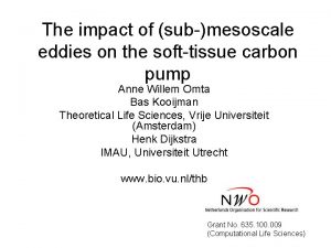 The impact of submesoscale eddies on the softtissue