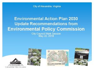 City of Alexandria Virginia Environmental Action Plan 2030