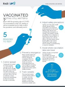 COVID19 TESTING VACCINATION VACCINATED TESTING STILL MATTERS Even