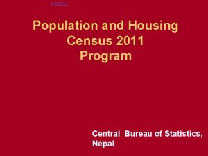 192022 Population and Housing Census 2011 Program Central