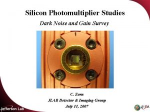 Silicon Photomultiplier Studies Dark Noise and Gain Survey