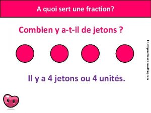 A quoi sert une fraction Combien y atil