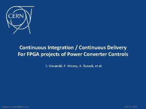 Continuous Integration Continuous Delivery For FPGA projects of