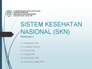 Prodi DIII Rekam Medis dan Informasi Kesehatan FAKULTAS