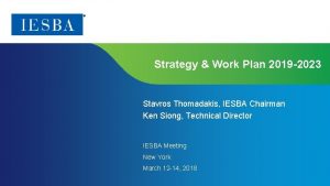 Strategy Work Plan 2019 2023 Stavros Thomadakis IESBA