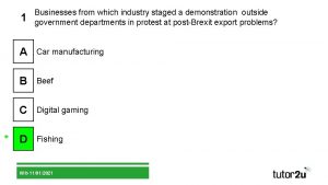 1 Businesses from which industry staged a demonstration