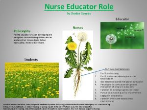 Nurse Educator Role by Denise Cooney Educator Philosophy