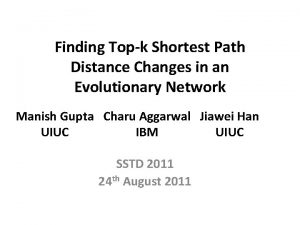 Finding Topk Shortest Path Distance Changes in an