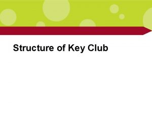 Structure of Key Club Structure of Key Club