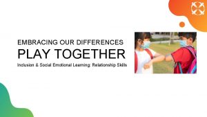 EMBRACING OUR DIFFERENCES PLAY TOGETHER Inclusion Social Emotional