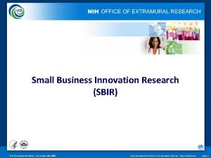 Small Business Innovation Research SBIR NIH Extramural Data