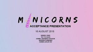 ACCEPTANCE PRESENTATION 16 AUGUST 2018 MOSES YONG TAY