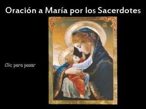 Oracin a Mara por los Sacerdotes Madre Nuestra