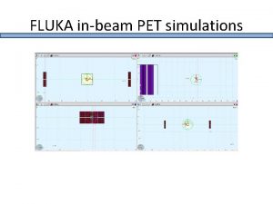 FLUKA inbeam PET simulations FLUKA inbeam PET simulations