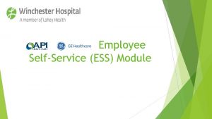 Employee SelfService ESS Module About Employee Self Service