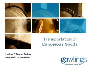 Transportation of Dangerous Goods Heather C Devine Partner