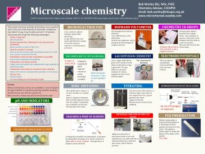 Microscale chemistry CLEAPSS Brunel Science Park Kingston Lane
