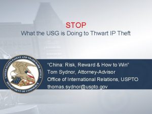 STOP What the USG is Doing to Thwart