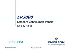 ER 3000 Standard Configurable Panels Kit I Kit