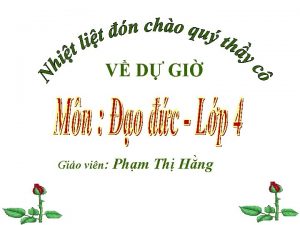 V D GI Gio vin Phm Th Hng