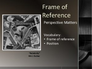 Frame of Reference Perspective Matters Vocabulary Frame of