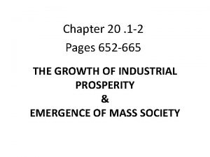 Chapter 20 1 2 Pages 652 665 THE