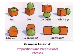 Grammar Lesson 4 Prepositions and Prepositional Phrases Grammar