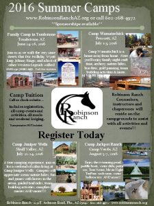 2016 Summer Camps www Robinson Ranch AZ org