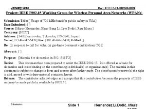 January 2013 Doc IEEE 15 13 0019 00