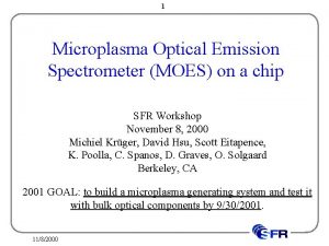 1 Microplasma Optical Emission Spectrometer MOES on a