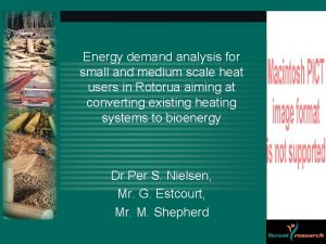 Energy demand analysis for small and medium scale