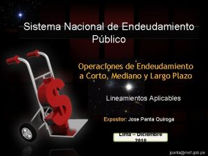 Sistema Nacional de Endeudamiento Pblico Operaciones de Endeudamiento