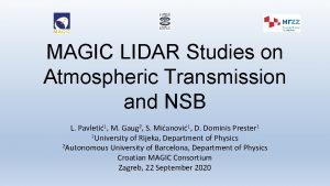 MAGIC LIDAR Studies on Atmospheric Transmission and NSB