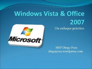 Windows Vista Office 2007 Un enfoque prctico MSP