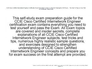 CCIE Cisco Certified Internetwork Engineer Certification Exam Preparation
