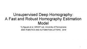 Unsupervised Deep Homography A Fast and Robust Homography