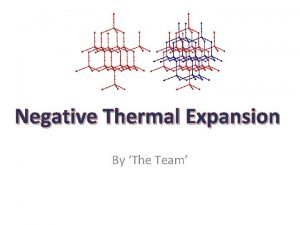 Negative Thermal Expansion By The Team Negative thermal