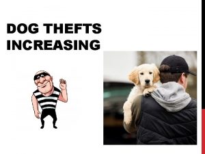 DOG THEFTS INCREASING FOCUS ON VOCABULARY FOCUS ON