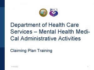 Department of Health Care Services Mental Health Medi