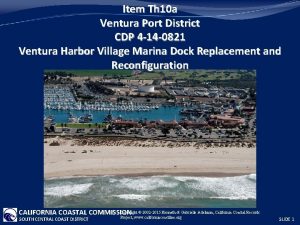 Item Th 10 a Ventura Port District CDP