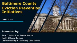 Baltimore County Eviction Prevention Initiatives March 15 2021