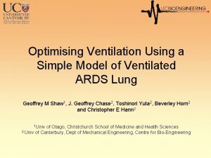 Optimising Ventilation Using a Simple Model of Ventilated