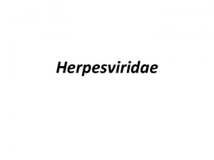 Herpesviridae INTRODUCTION TO THE FAMILY HERPESVIRIDAE GENERAL CHARACTERISTICS