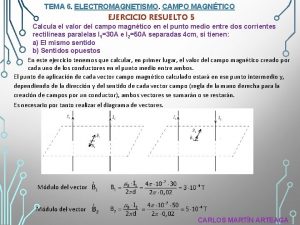 TEMA 6 ELECTROMAGNETISMO CAMPO MAGNTICO EJERCICIO RESUELTO 5