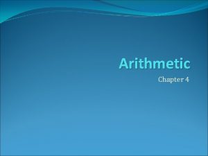 Arithmetic Chapter 4 Additionsubtraction of signed numbers xi