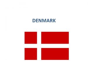 DENMARK Political map of Europe DENMARK The Landscape